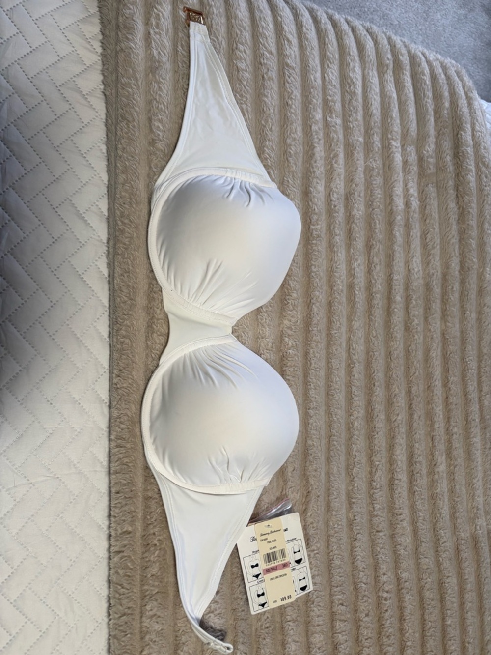Tommy Bahama White Strapless Convertible Bra